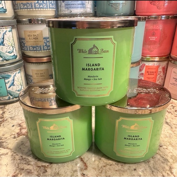 (ONE) B&BW/White Barn candle- 1x ISLAND MARGARITA 3 wick candle NEW!!! - Picture 1 of 3